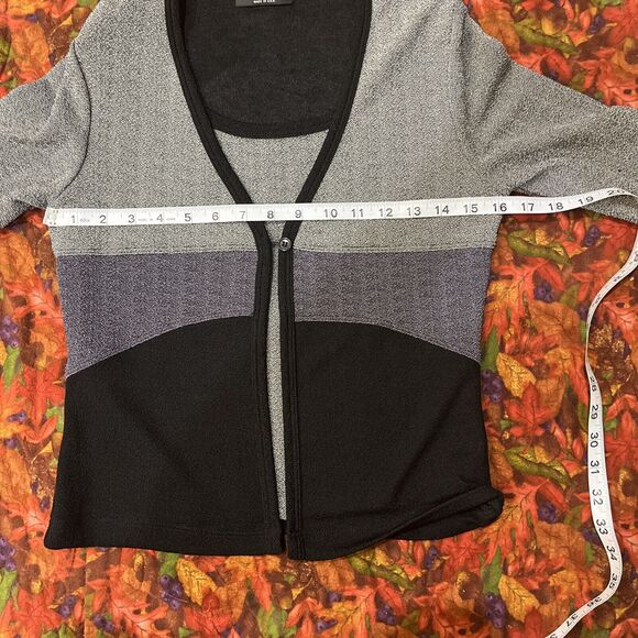 Vintage La Bella Grey And Black 2 In 1 Top Size Small - Picture 5 of 6